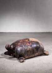 Thumbnail for Leather turtle ottoman