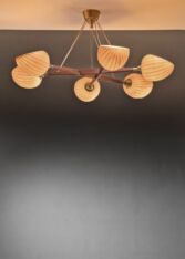 Gallery item 6 for Hans Bergström chandelier for Ateljé Lyktan, Chandeliers & Pendants, Sweden, 1950s