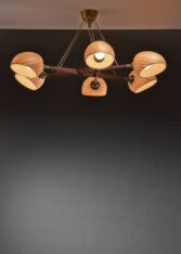 Gallery item 7 for Hans Bergström chandelier for Ateljé Lyktan, Chandeliers & Pendants, Sweden, 1950s