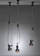 Gallery item 3 for Set of 3 Oscar Torlasco pendants, Chandeliers & Pendants, Italy, 1950s