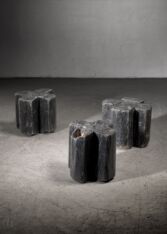 Thumbnail for Set of 3 Zanine Caldas cruciform wooden stools