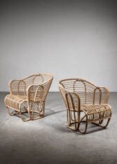 Thumbnail for Tove Kindt-Larsen pair of rattan chairs