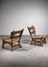 Thumbnail for Pair of oak lounge chairs