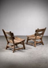 Gallery item 2 for Pair of oak lounge chairs, Lounge Chairs, Netherlands, 1960s