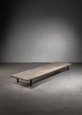 Gallery item 2 for Charlotte Perriand low Cansado slat bench, Benches, France, 1960s