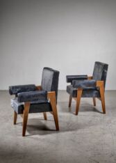 Gallery item 2 for Pair of Pierre Jeanneret Chandigarh High Court armchairs, Lounge Chairs, India, 1950s