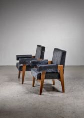 Gallery item 3 for Pair of Pierre Jeanneret Chandigarh High Court armchairs, Lounge Chairs, India, 1950s