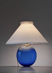Gallery item 2 for Blue glass table lamp by Per Lutken, Table Lamps, Denmark, 1960s