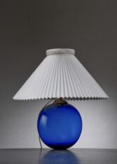 Thumbnail for Blue glass table lamp by Per Lutken