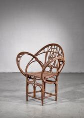 Thumbnail for Curved hand-crafted willow chair