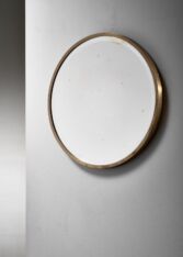 Thumbnail for Round brass wall mirror