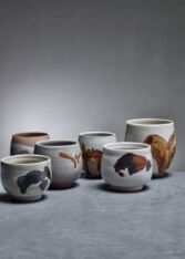 Thumbnail for Set of 6 Rolf Palm ceramic vases