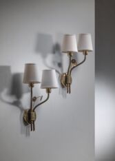 Gallery item 2 for Pair of brass wall lamps, Wall lamps, Finland, 1950s