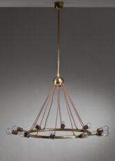 Gallery item 3 for Kalmar brass ring chandelier, Chandeliers & Pendants, Austria, 1930s
