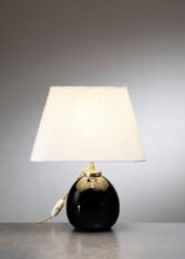 Gallery item 2 for Black glass globe table lamp, Table Lamps, France, 1930s