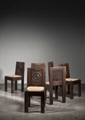 Gallery item 2 for Set of 6 Joseph Savina dining chairs, Dining chairs, France, 1940s