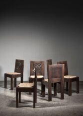 Gallery item 3 for Set of 6 Joseph Savina dining chairs, Dining chairs, France, 1940s
