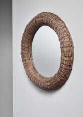 Thumbnail for Round rattan mirror