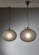 Gallery item 2 for Pair of Swedish adjustable pendants with floral motif, Chandeliers & Pendants, Sweden, 1960s