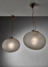 Gallery item 4 for Pair of Swedish adjustable pendants with floral motif, Chandeliers & Pendants, Sweden, 1960s