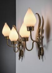 Gallery item 2 for Pair of Einar Bäckström wall lamps, Wall lamps, Sweden, 1940s