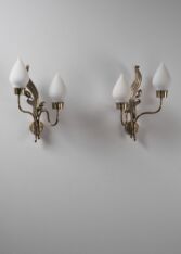 Gallery item 3 for Pair of Einar Bäckström wall lamps, Wall lamps, Sweden, 1940s