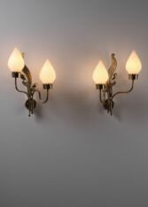 Gallery item 4 for Pair of Einar Bäckström wall lamps, Wall lamps, Sweden, 1940s