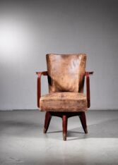 Gallery item 4 for Leon Jallot swiveling desk chair, Side Chairs, France, 1930s
