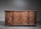 Thumbnail for Joseph Savina carved oak sideboard