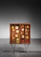 Gallery item 2 for Gene Caples painted fiber cabinet, Cabinets, United States, 1960s