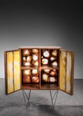 Gallery item 4 for Gene Caples painted fiber cabinet, Cabinets, United States, 1960s