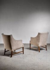Gallery item 2 for Pair of Frits Henningsen easy chairs, Lounge Chairs, Denmark, 1940s