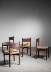 Gallery item 2 for Charlotte Perriand Meribel dining chairs, Dining chairs, France, 1940s