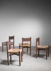 Gallery item 3 for Charlotte Perriand Meribel dining chairs, Dining chairs, France, 1940s