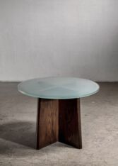 Thumbnail for Cruciform coffee table with glass top