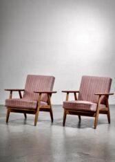 Gallery item 3 for Pair of Hans Wegner GE-240 chairs, Lounge Chairs, Denmark, 1950s