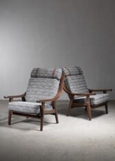 Thumbnail for Pair of Hans Wegner oak lounge chairs