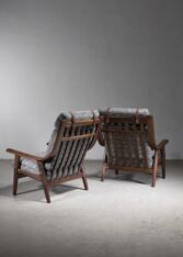Gallery item 3 for Pair of Hans Wegner oak lounge chairs, Lounge Chairs, Denmark, 1970s