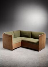 Thumbnail for Scandinavian Modern pine corner sofa