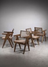 Thumbnail for Set of 4 Pierre Jeanneret Chandigarh chairs