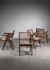 Gallery item 3 for Set of 4 Pierre Jeanneret Chandigarh chairs, Dining chairs, India, 1950s