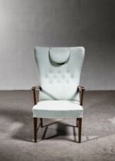 Gallery item 3 for Danish high back lounge chair, Lounge Chairs, Denmark, 1940s