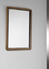 Thumbnail for Scandinavian Modern beech and tin wall mirror