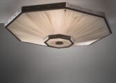 Thumbnail for Brass and fabric ceiling lamp